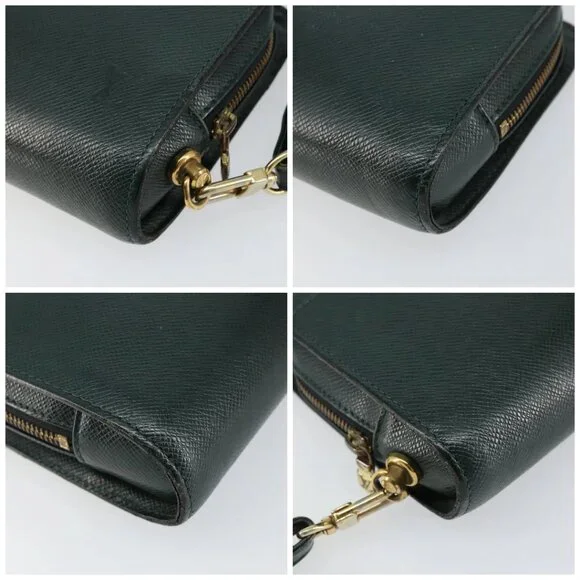 LOUIS VUITTON Taiga Baikal Clutch Bag Epicea - Picture 14 of 14